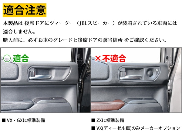 車 ドアパネル ブラック トヨタ ランドクルーザー250 ランクル250 VX / GX用 インテリアパネル