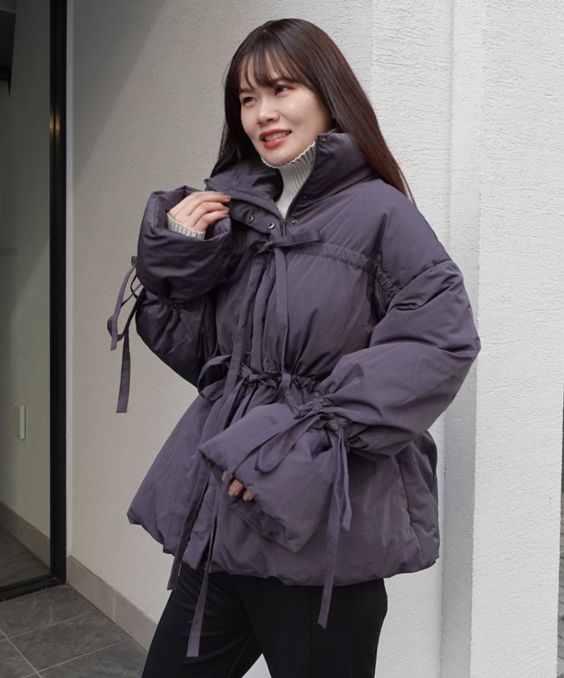 ナイロンタフタファイバーダウンリボンジャケット | OUTER,ジャケット