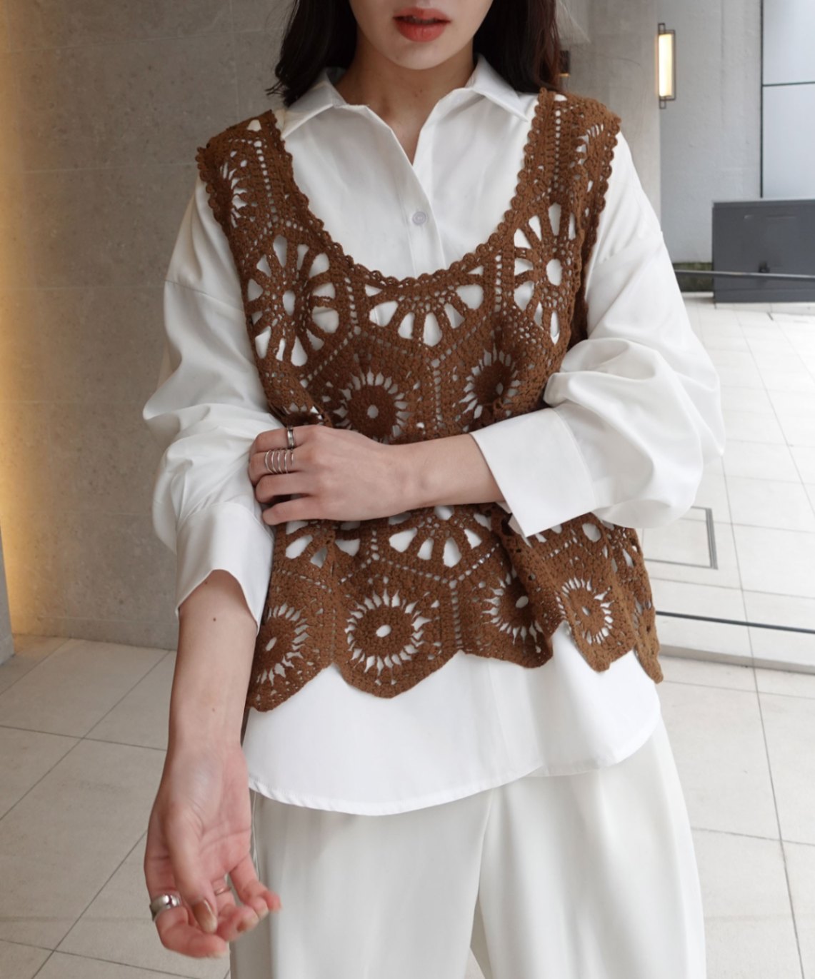 かぎ針ビスチェタンク | TOPS | LOWY BY CORNERS