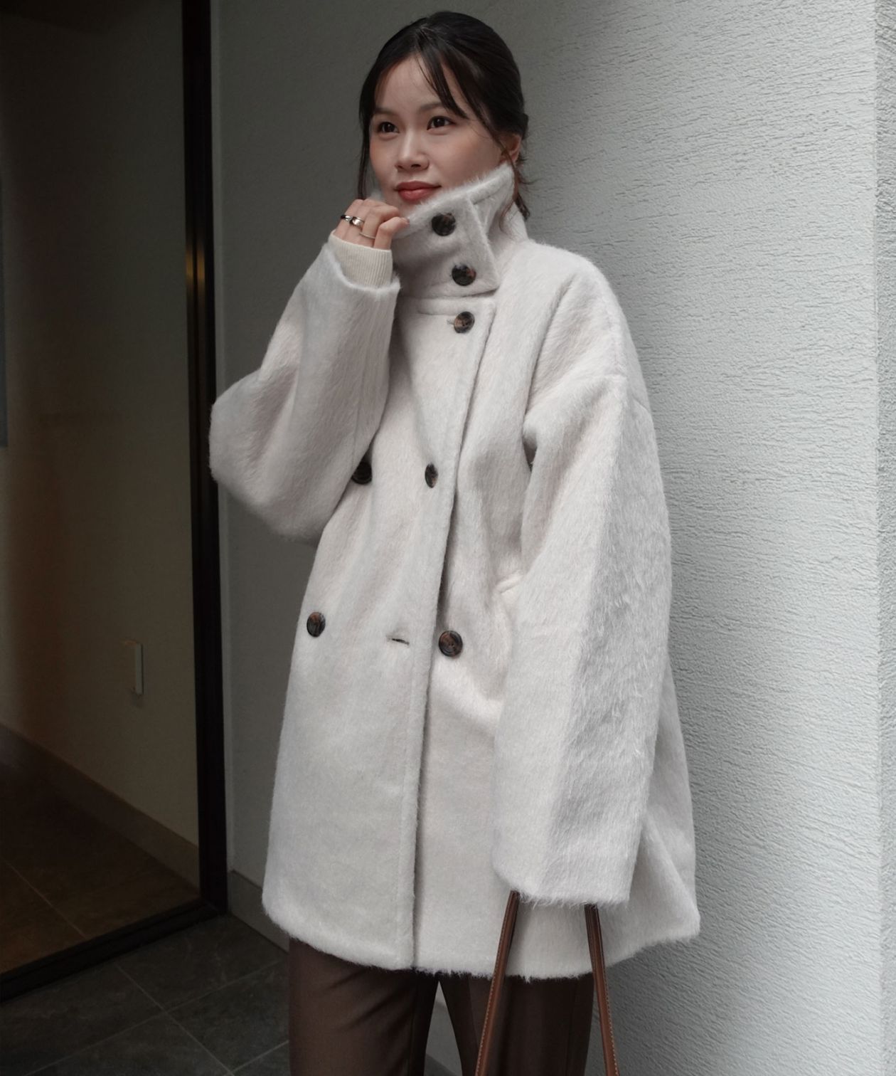 シャギースタンドカラーコート | すべての商品 | LOWY BY CORNERS公式