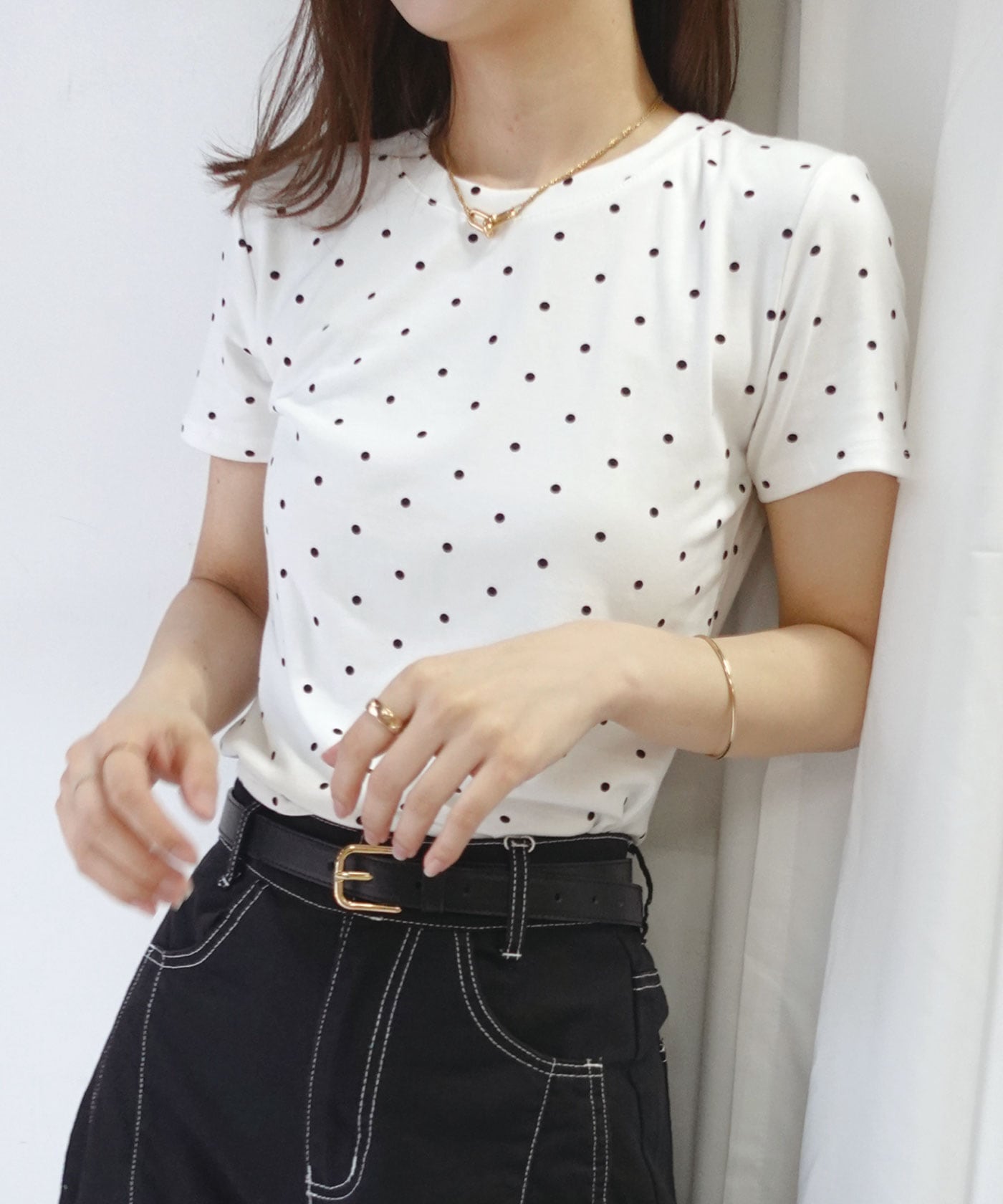 ドット柄コンパクトTシャツ | すべての商品 | LOWY BY CORNERS公式