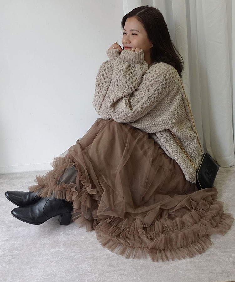 お値下げ❤️ピンクハウス❤️チュール段々スカート チュールティアードスカート | BOTTOMS,スカート | LOWY BY CORNERS