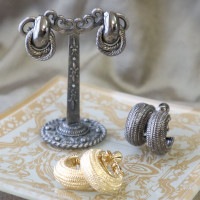 イヤリング ビンテージリングブラック＆ゴールドアソート| Earrings  -イヤリング-