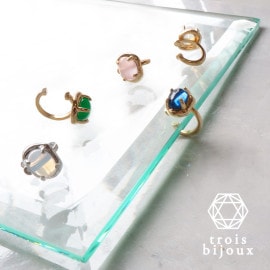 イヤーカフ シンプル ストーン 一粒/シルバー/ゴールド/オパール/ピンク/ブルー/グリーン|Ear cuff  -イヤカフス-