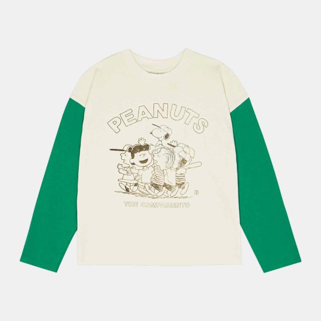 Peanuts x The Campamento SS25 Capsule Collection(カンパメント) 長袖Tシャツ  4,5/6,7/8,9/10,11/12y