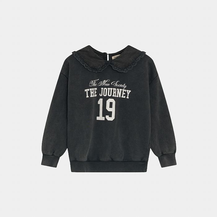 the new society 2026AW 襟付きスウェット 6Y ～ 12Y