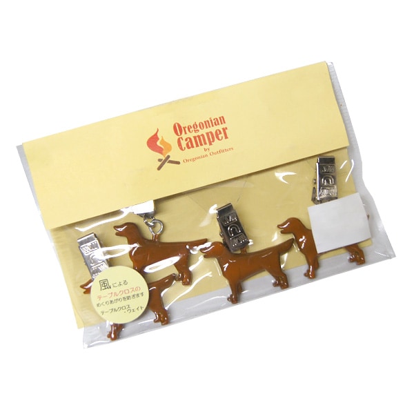 テーブルクロスウェイト (4個入り) DOG/犬 (ブラウン) | Oregonian