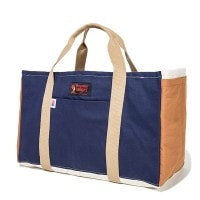 キャンパーギア トートバッグ (ネイビー×ブラウン)