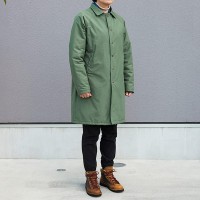 カスケード パディング ロングコート (セージ)