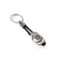 インディアン レザーキーリング (ブラック)