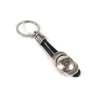 インディアン レザーキーリング CELTIC TRIANGLE / 霊歌 (ブラック)