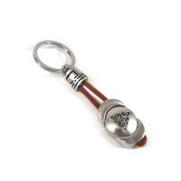 インディアン レザーキーリング CELTIC TRIANGLE / 霊歌 (ブラウン)