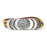 インディアン レザーブレスレット (ブラウン)