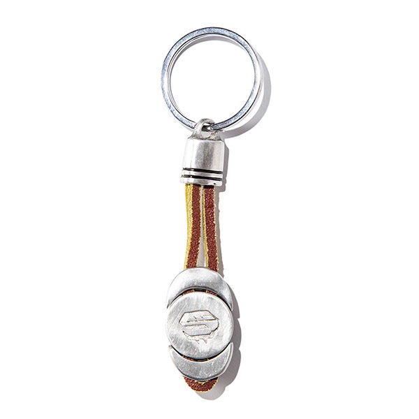 インディアン レザーキーリング SHIELD / 守護 (ブラウン) | Oregonian