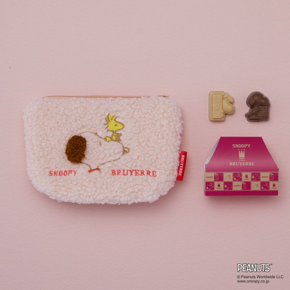 スヌーピー meets ブリュイエール もこもこスタンドポーチ