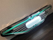ステンレス 大型 バスマーク アンドン 【鏡面×鱗柄】 6mm丸棒