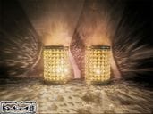 レトロ 水中花ライト 赤 金メッキステー 水中花ランプ マルチタイプ