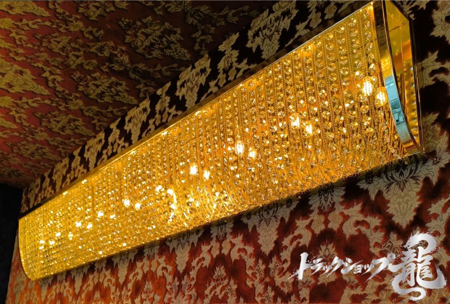オリジナル ワイド 幅1.6M ナイアガラシャンデリア フルゴールドメッキ