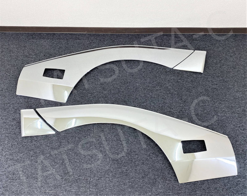 メッキ フェンダーパネル サイドランプ付き車用 左右4点セット 日野デュトロ/トヨタダイナ 標準 H0733P