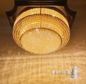 直径60cm天吊りシャンデリア 2段シャンデリア ケーキ型 2段タイプ フル