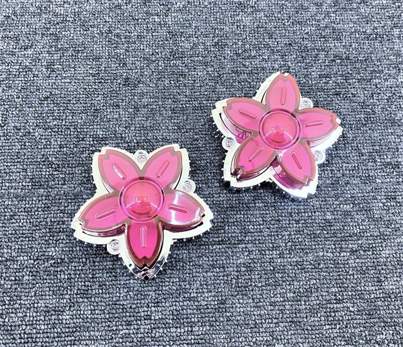 サクラマーカーランプ 【ピンク】 2個セット 銀色 メッキ 桜