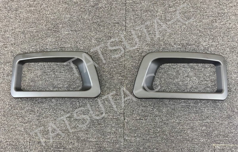 メッキ フロントバンパー用 フォグランプカバー 黒/ブラック 左右セット いすゞ 07エルフ I0926P