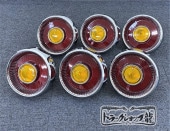 角型 テールランプ (小) 【赤/黄】 6個セット バルブ付き 角テール
