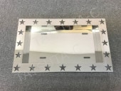 ステンレス 大型 ナンバー枠 鏡面 星抜き 24V LED 色が変え