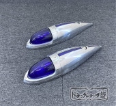 ナマズランプ(大)用 交換レンズ 【赤色】2個セット ガラス製 縦線5本