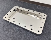 ステンレス 大型 パイロットナンバー枠 鏡面 角R仕様 パイロットランプ