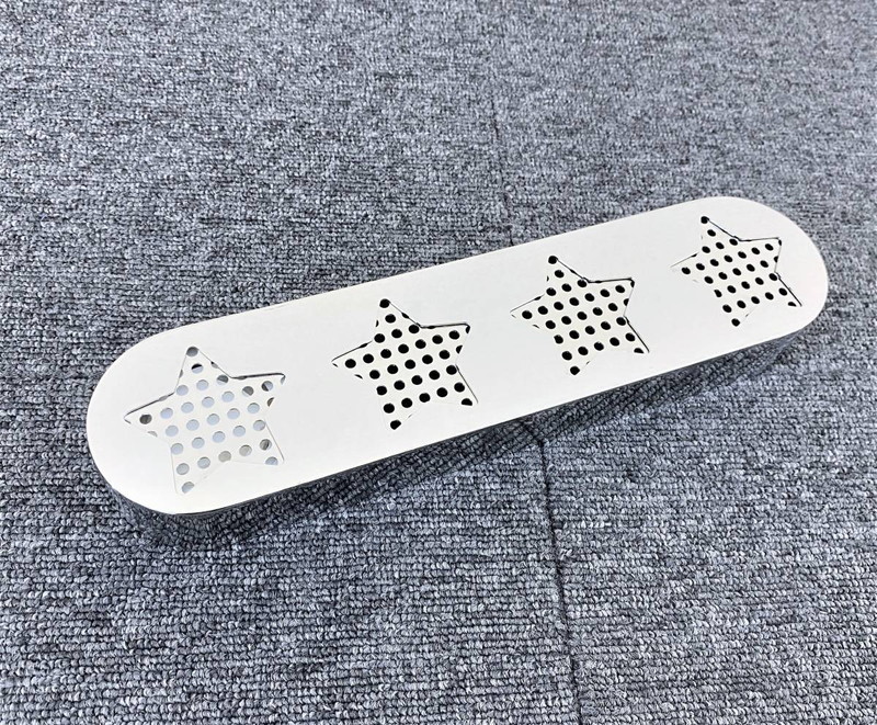 鏡面ステンレス 芳香剤カバー 4連タイプ 1個 星抜き パンチング板仕様 エアースペンサー用 S0232S