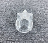 ガラス製 スターマーカーレンズ 【橙色/オレンジ】 1個 星型 G0506S