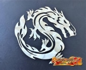 鱗柄ステンレス 飾りプレート(大) 龍 昇竜 ドラゴン 飾り板 S0665R