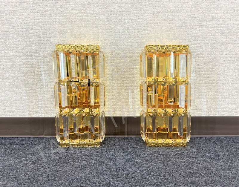 壁掛 シャンデリア  ２個セット フルゴールドメッキ