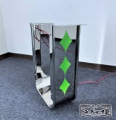 ステンレス 工具箱下アンドン 900幅 鏡面 菱抜き LEDライト付き