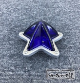 ガラス製 5点留め とんがり星マーカー 【緑/グリーン】 1個 土台付き