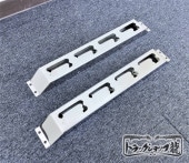 ステンレス 角マーカー＆取付ステーセット 4連タイプ 2個セット 鱗柄