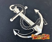 鏡面ステンレス 飾りプレート(大) 錨 イカリ アンカー 海船 飾り板