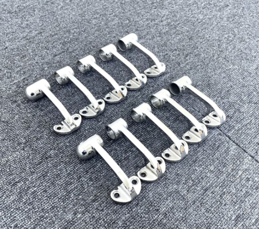 ステンレス 首長 デッキメタル ブラケット 100mm φ19パイプ用 左右10個