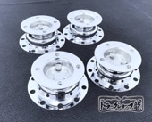 メッキ フロント ハブキャップ 4個セット メッキボルト付き 三菱ふそう