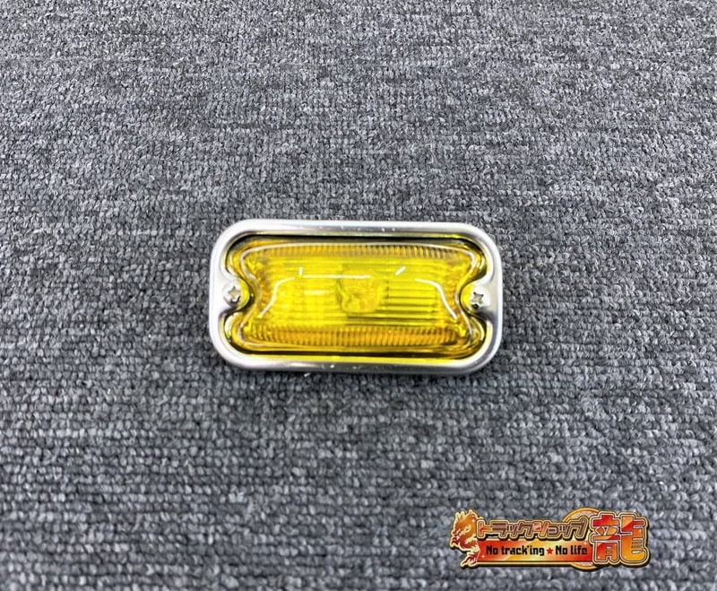 角マーカーレンズ　黄色100個セット いすゞ 角型マーカーランプ イエロー 前方開閉式 ガラスレンズ