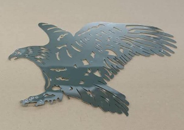 訳あり品 鏡面 ステンレス イーグル 飾りプレート (小) 鷹