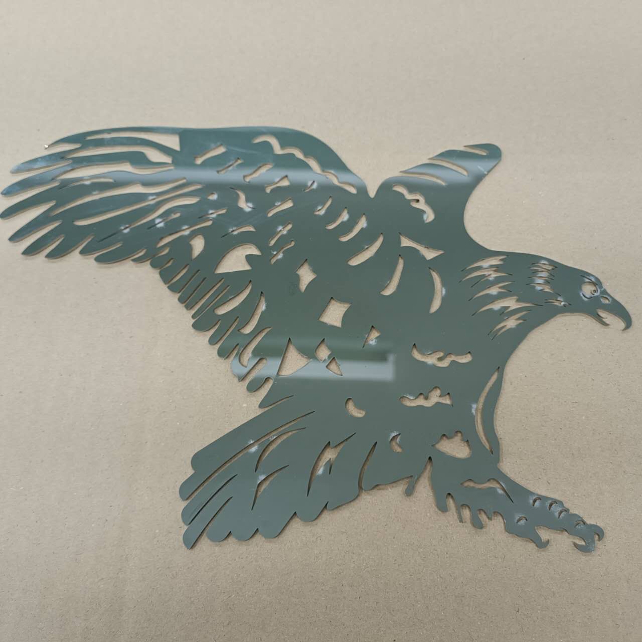 訳あり品 鏡面 ステンレス イーグル 飾りプレート (小) 鷹