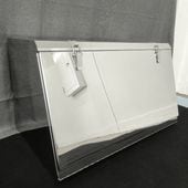 ステンレス製 工具箱 500サイズ 鏡面×鱗柄 菱アンドン LEDライト