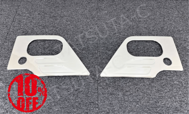 【訳あり品】 メッキ ドアハンドル プロテクター 左右セット いすゞ NEWエルフ/超低PMエルフ/07エルフ ローキャブ I8914S