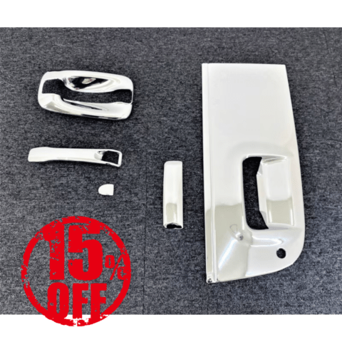 【訳あり品】 メッキ ドアハンドル ガーニッシュセット ボタンカバー付き いすゞ ギガ/フォワード I8892S