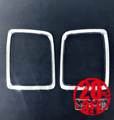 【訳あり品】 メッキ ライトリム ヘッド ライト枠 左右セット いすゞ 07フォワード 増トン車用 I8381P