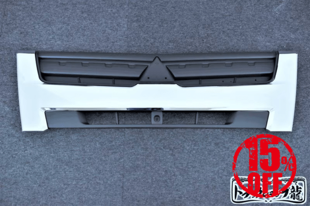 【訳あり品】 メッキ フロントグリル 上質メッキ×黒塗装 三菱ふそう ブルーテックキャンター 標準 M8911S