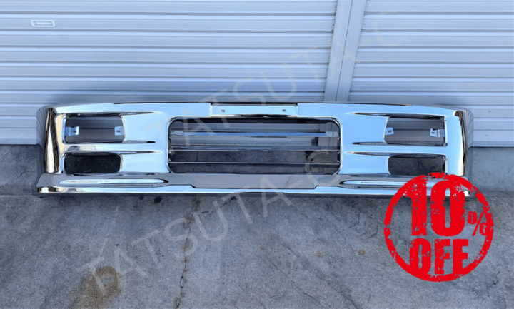 【訳あり品】 メッキ フロントバンパー 汎用 2tトラック 標準キャブ ルーバータイプ リップ一体型 G8551S