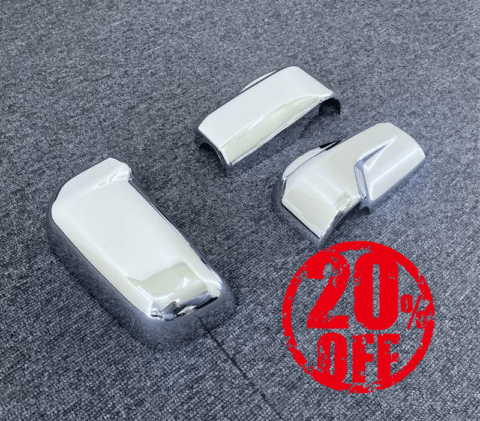 【訳あり品】 メッキ ミラーステーカバー 電動リモコンミラー車用 下部3点セット 日野 17プロフィア H8046S